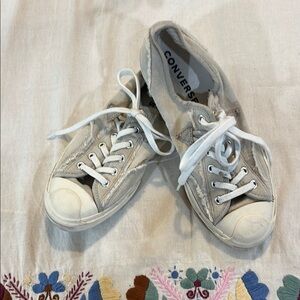 Converse Light Gray Canvas Sneakers
